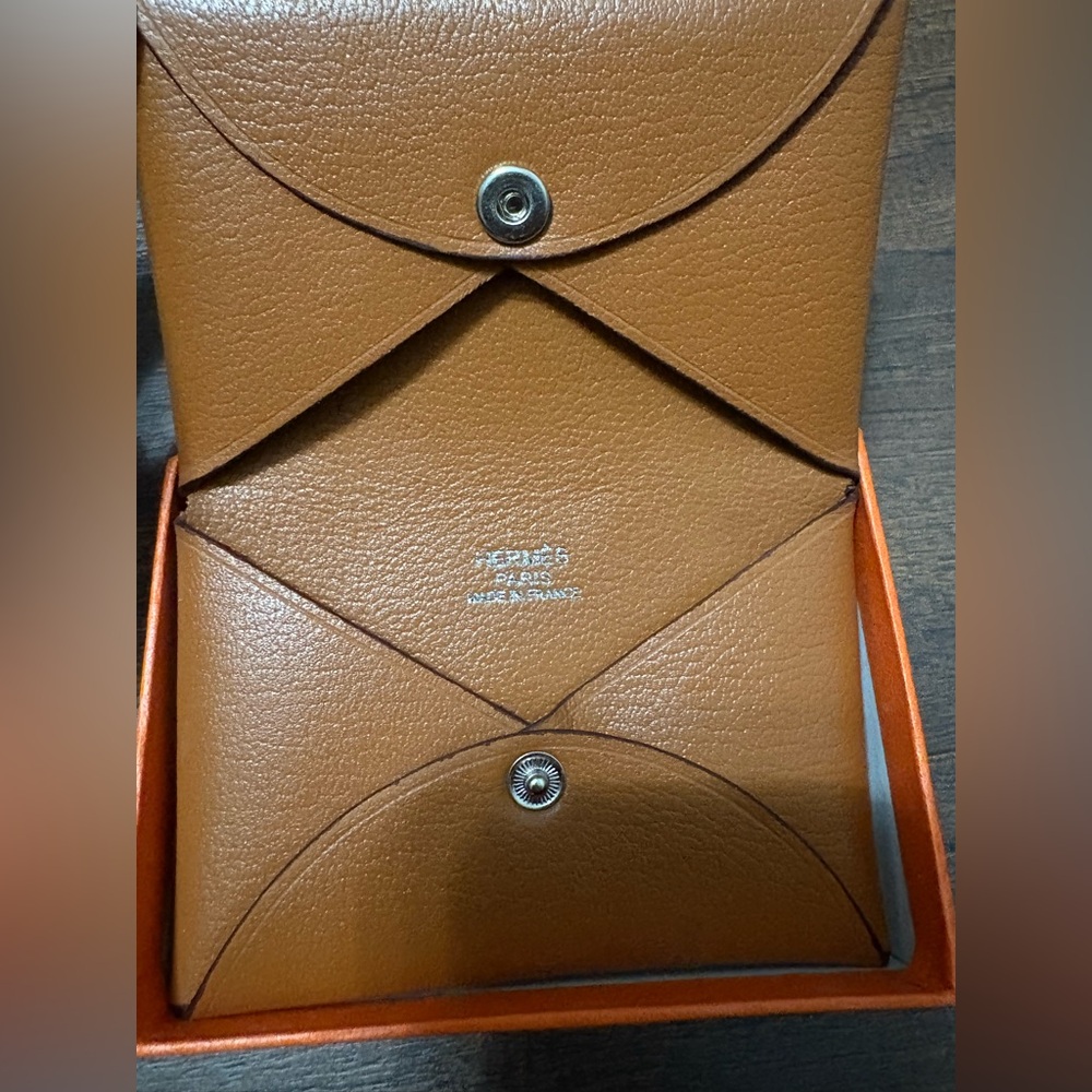 Hermès Leather Card Holder in box